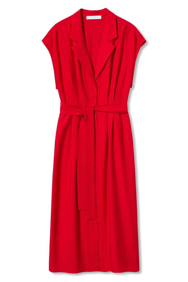 Tie Waist Shirtdress, Alternate, color, RED