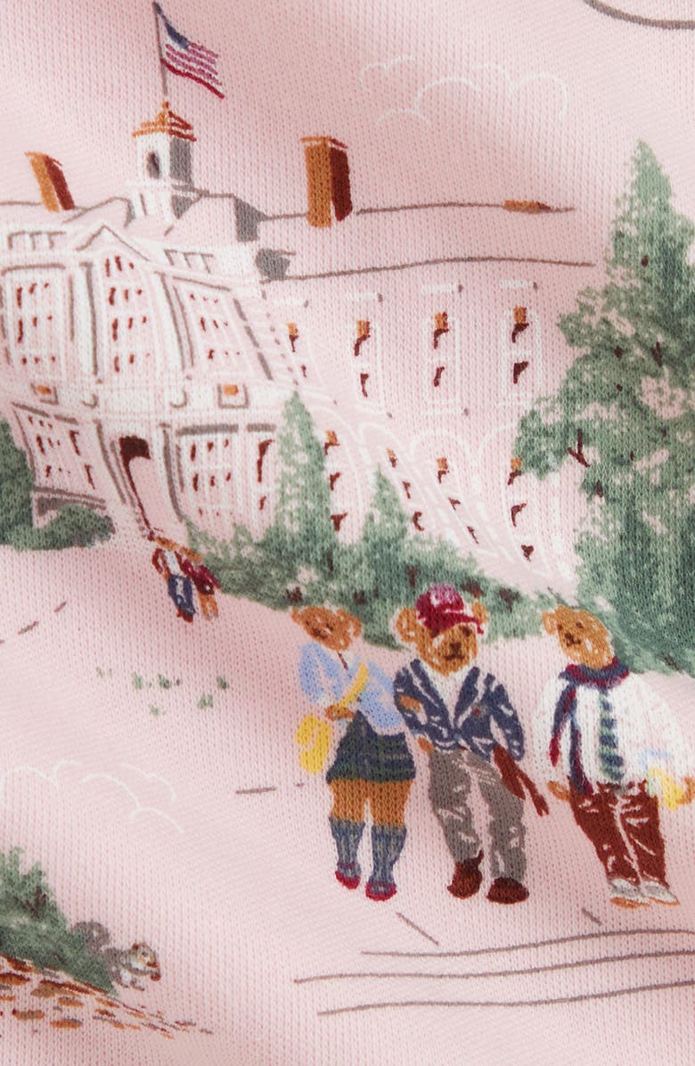 Ralph Lauren Assorted 2-Pack Long Sleeve Cotton Bodysuits, Alternate, color, Nyc School Baby Girl Bear