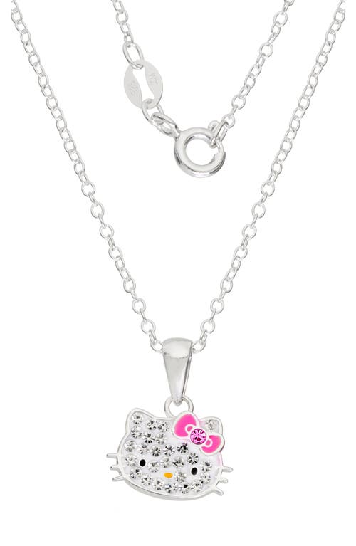 Jacmel X Hello Kitty® Pendant Necklace & Stud Earrings Set In Pink And Silver