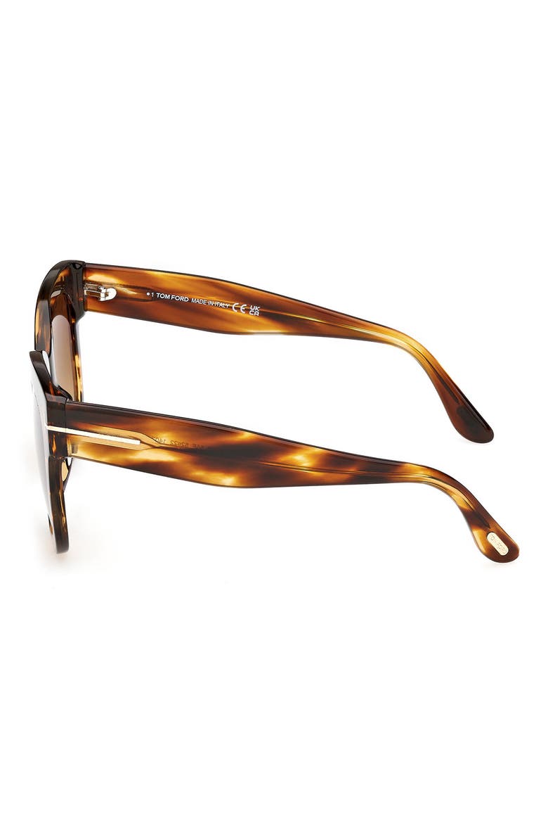 TOM FORD Beatrix 52mm Gradient Geometric Sunglasses (Women