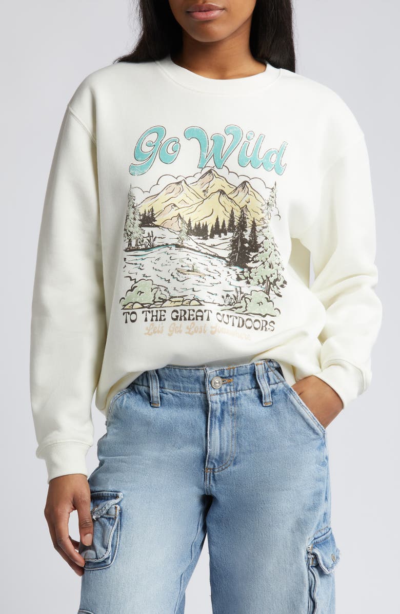 Vinyl Icons Go Wild Graphic Sweatshirt, Main, color, 