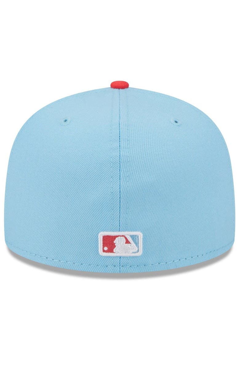 New Era Men's New Era Light Blue/Red Los Angeles Dodgers Spring Color Two-Tone 59FIFTY Fitted Hat, Alternate, color, Light Blue