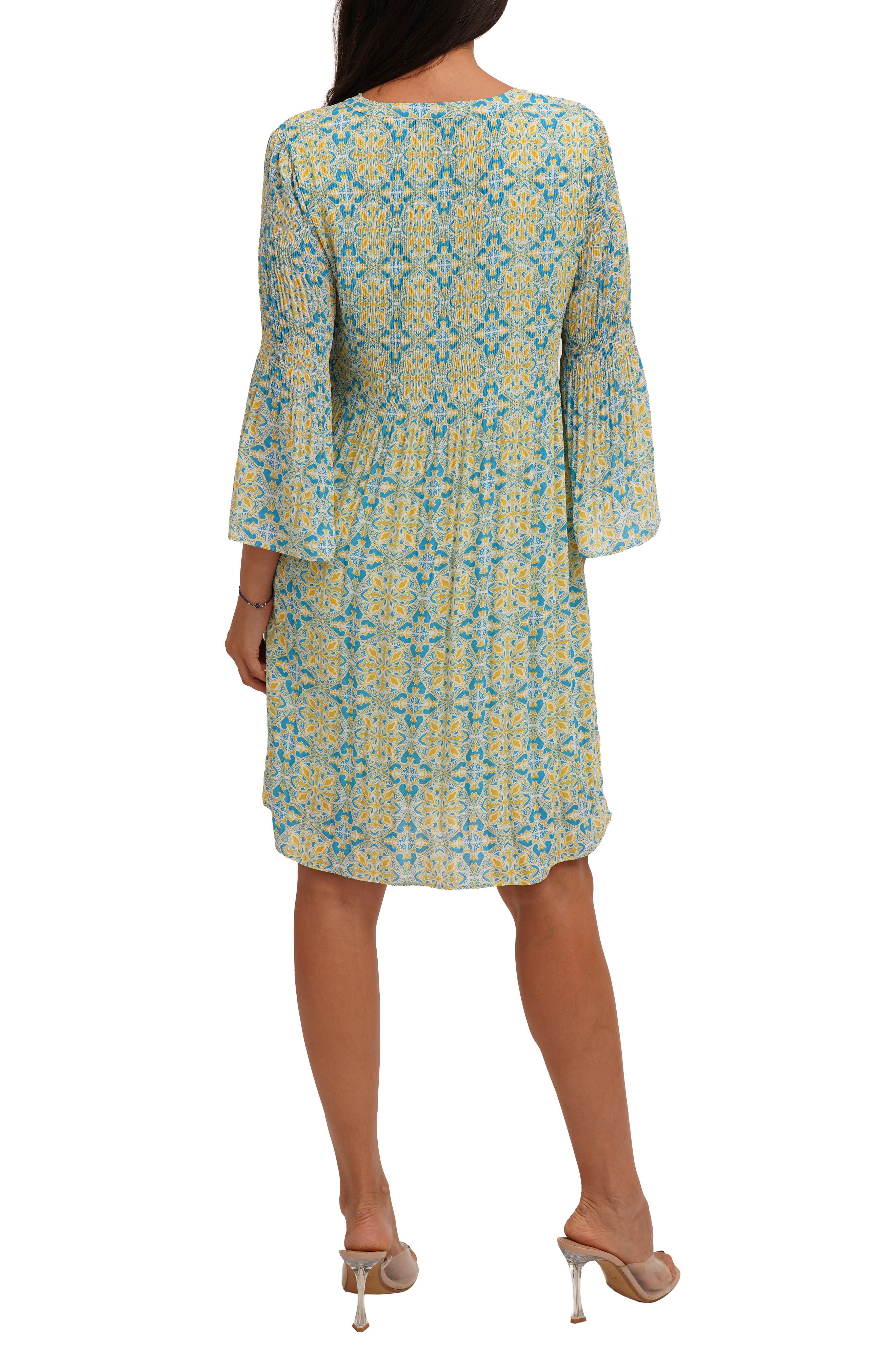 Three-Quarter Sleeve Plisse Dress - image 4