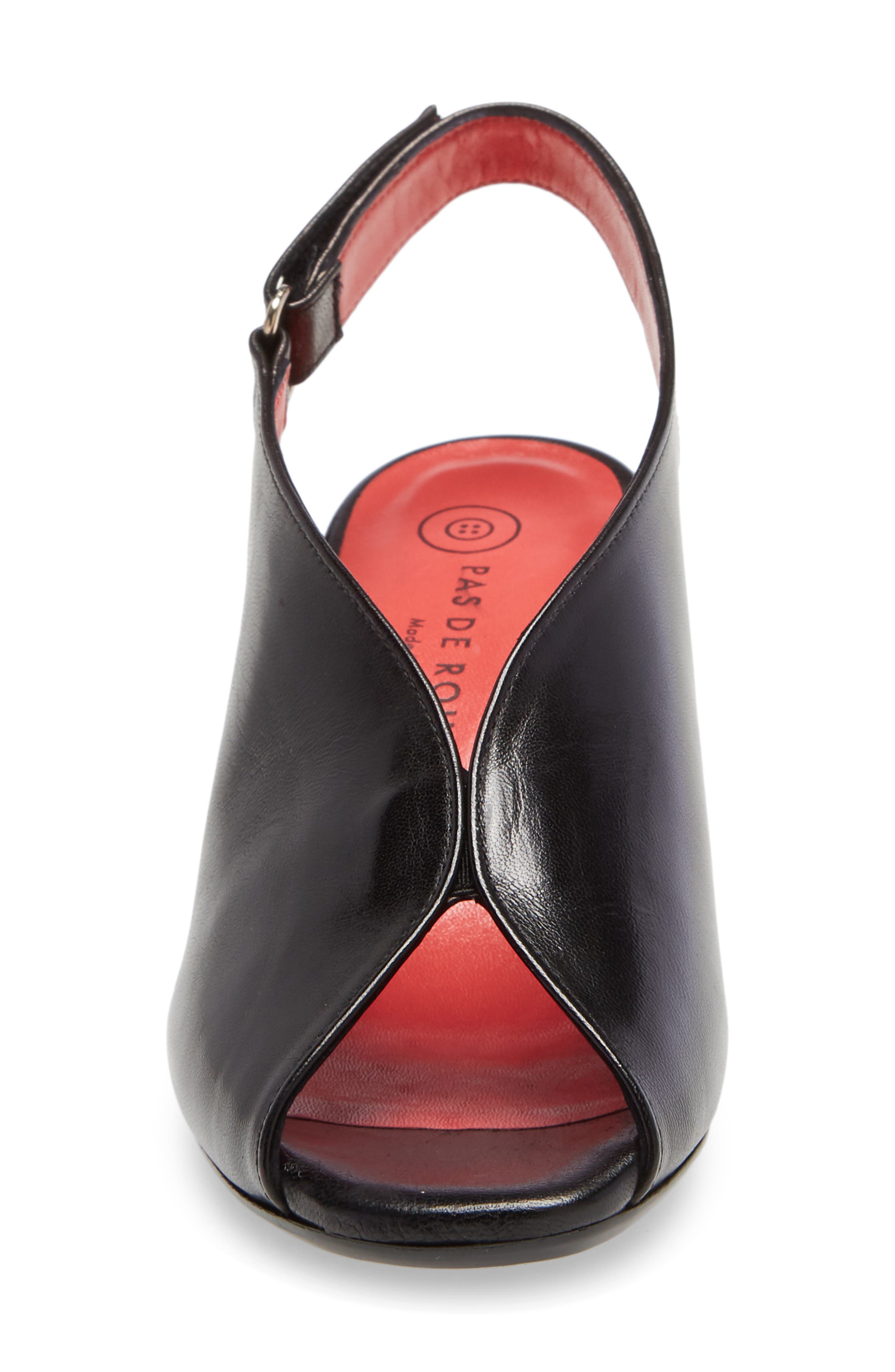 Fleur Sandal, Alternate, color, BLACK LEATHER