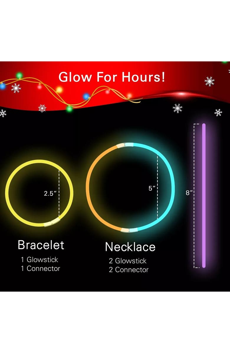 Sperric 100-Piece Assorted Neon Glow Stick Party Set, Alternate, color,