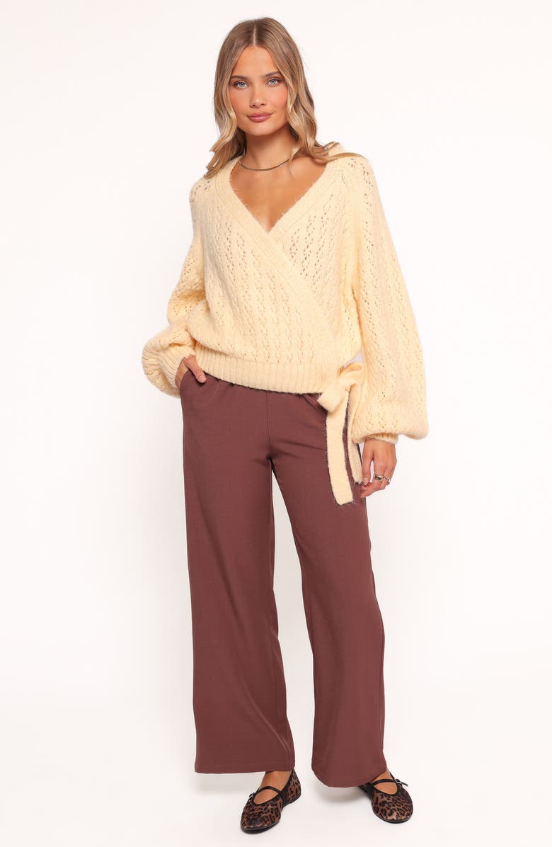 Petal & Pup Etta Wrap Cardigan, Alternate, color, Butter