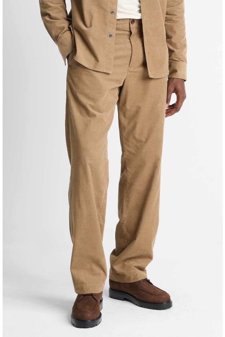 Louie Flat Front Cotton Corduroy Pants, Main, color, TETON