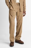 Vince Louie Flat Front Cotton Corduroy Pants