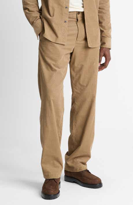 Louie Flat Front Cotton Corduroy Pants