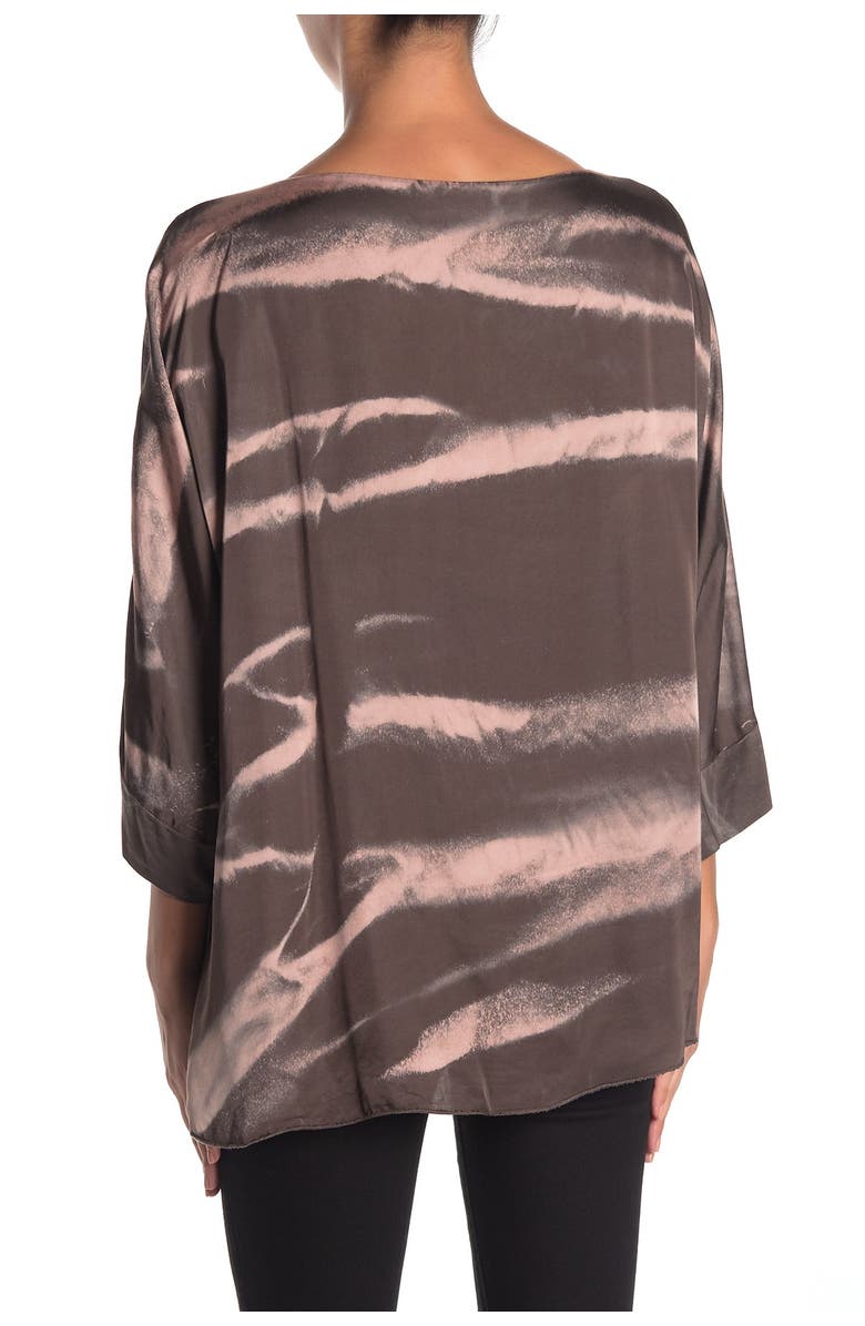 LOLA MADE IN ITALY 3/4 Sleeve Poncho Printed Blouse, Alternate, color,