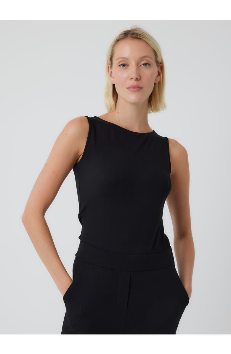 Majestic Filatures Soft Touch Crewneck Tank, Main, color, Noir