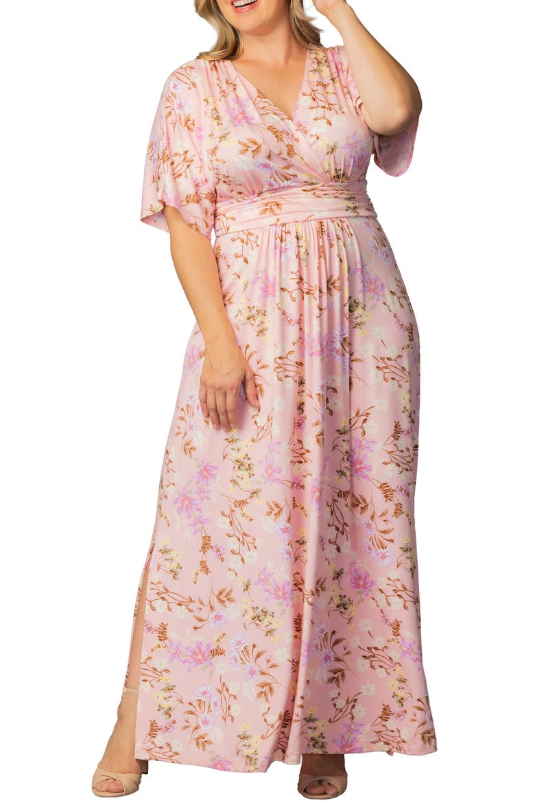 Vienna Maxi Dress, Main, color, LIVELY PEACH FLORALS