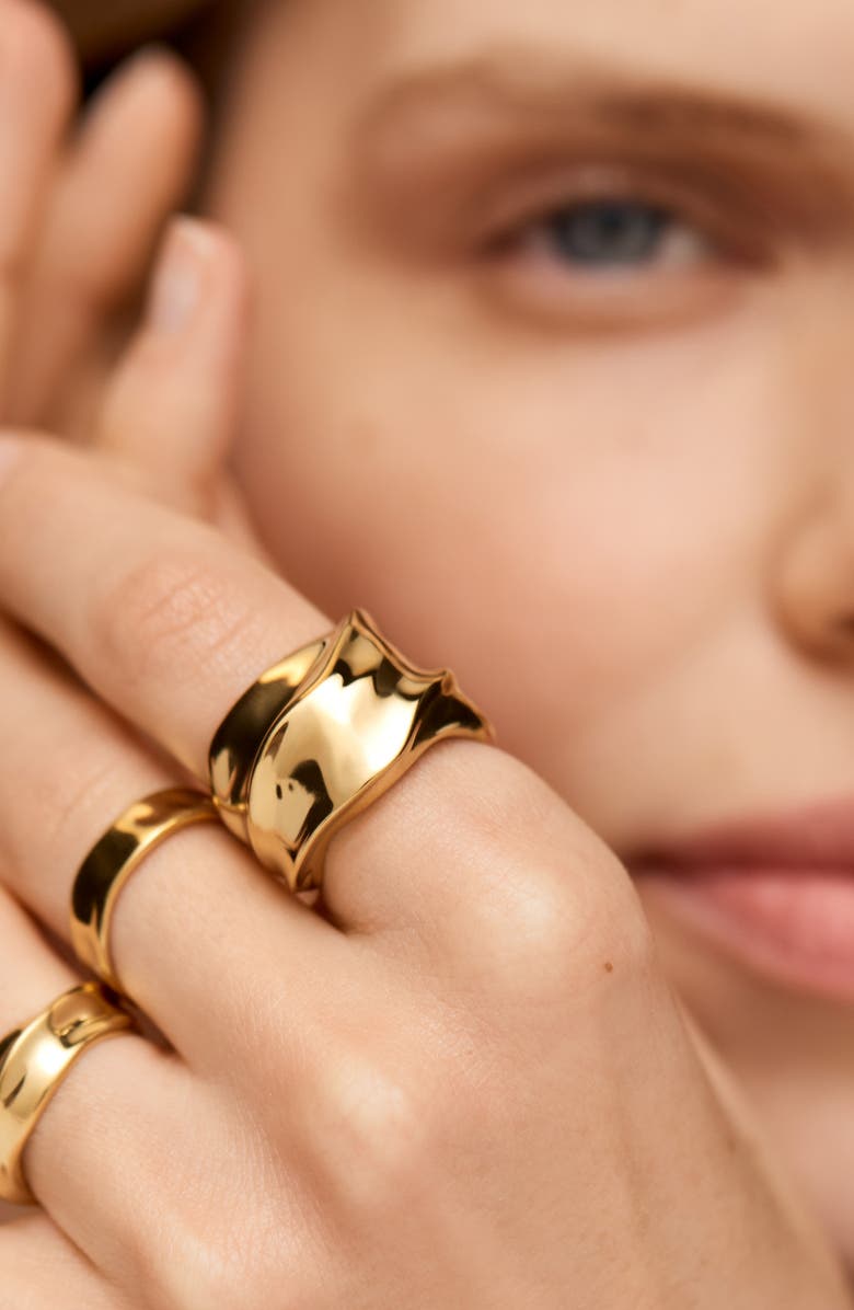 Monica Vinader Nomade Bold Ring, Alternate, color, 18K Gold Vermeil