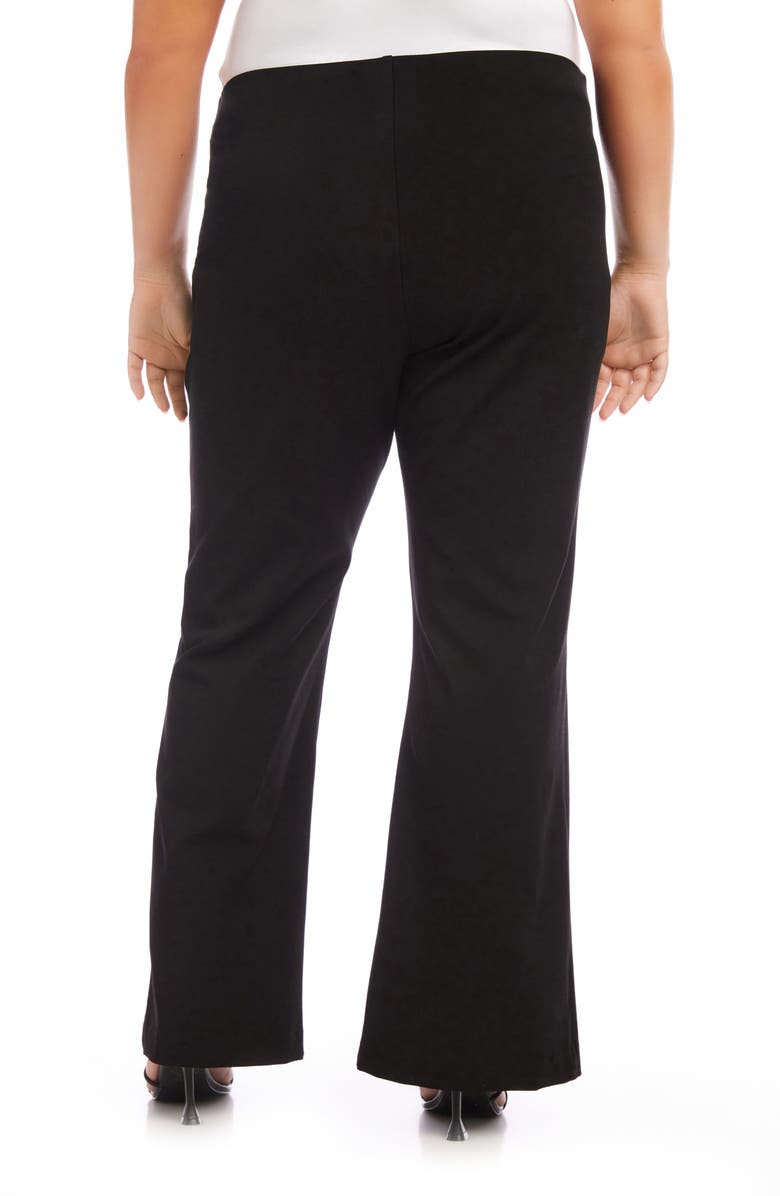 Karen Kane Front Slit Stretch Twill Bootcut Pants, Alternate, color, Black