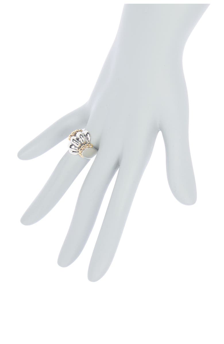 LAGOS 18K Gold & Sterling Silver Textured Ring - Size 7, Alternate, color, 