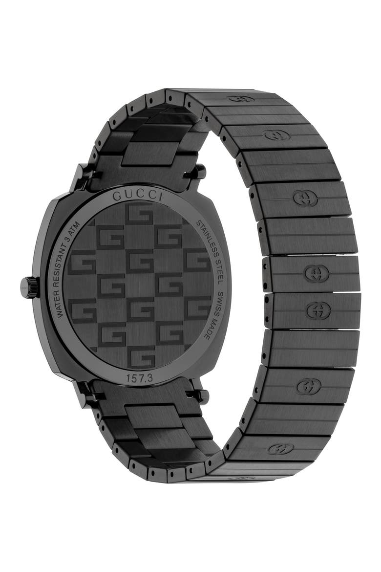 Grip Bracelet Watch, 38mm, Alternate, color, GREY