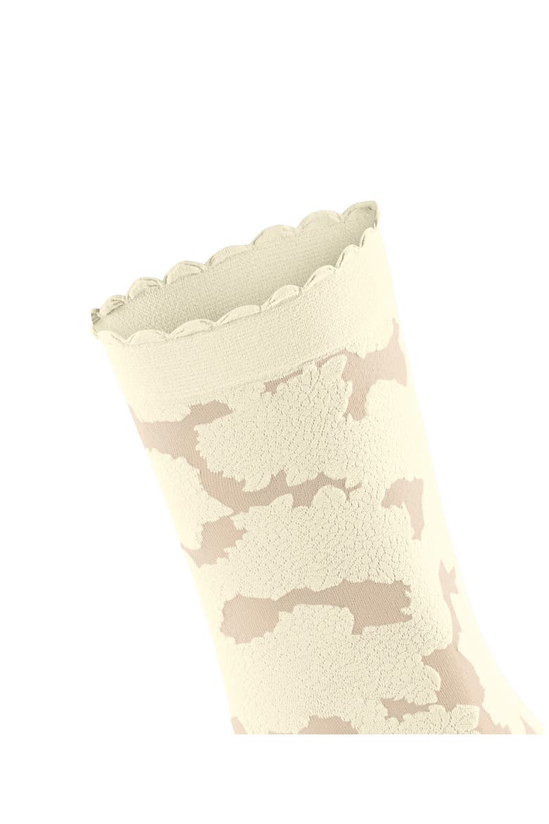 Hydrangea 20 Denier Dress Socks, Alternate, color, OFF-WHITE