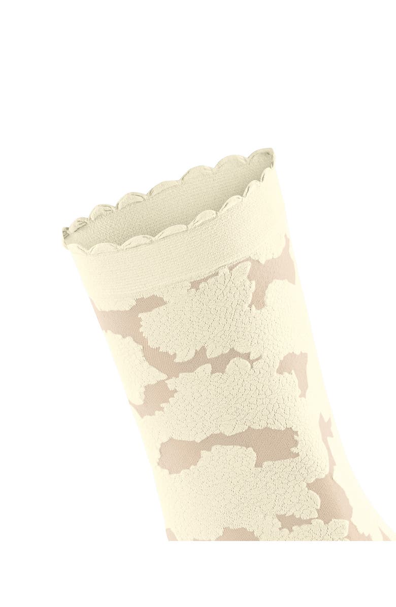 Falke Hydrangea 20 Denier Dress Socks, Alternate, color, Off-White