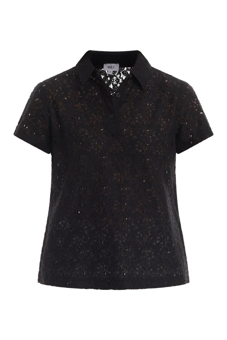 Short Sleeve Polo, Alternate, color, Black