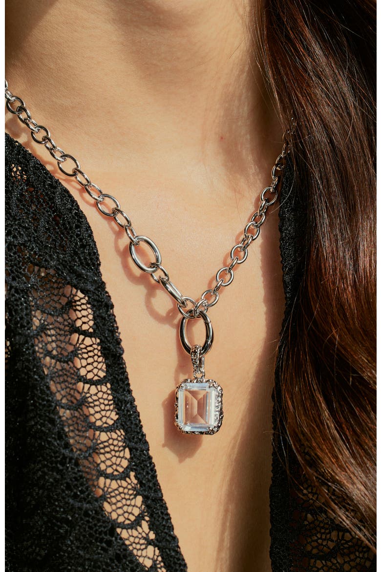 Crystal Lava Necklace, Alternate, color, Crystal Clear