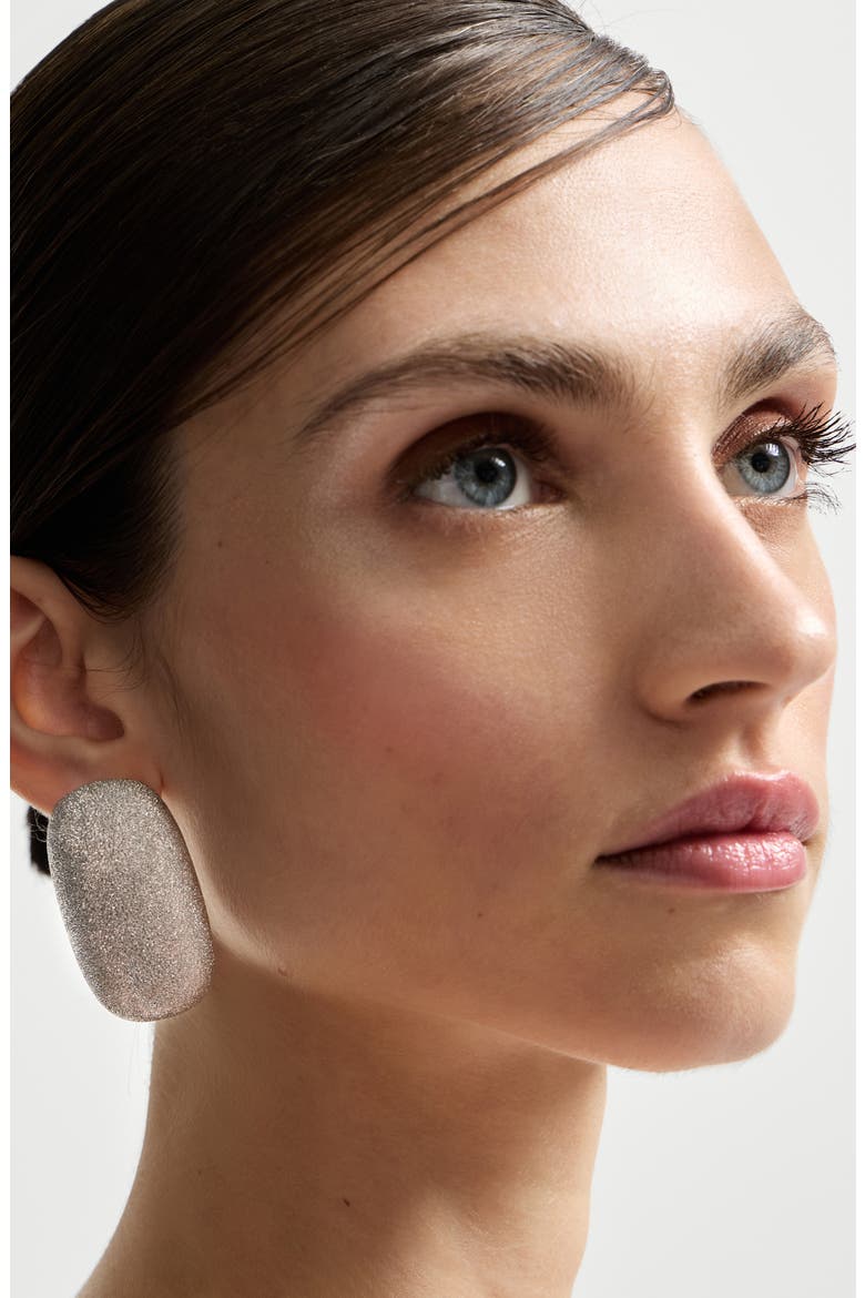 Silver shimmer earrings, Alternate, color, Silver