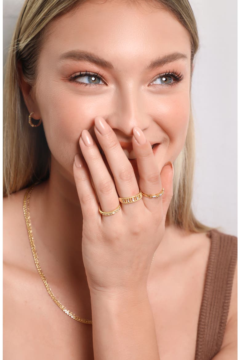 Mykonos Baguette Diamond Ring (Nordstrom Exclusive), Alternate, color, 18K YELLOW GOLD