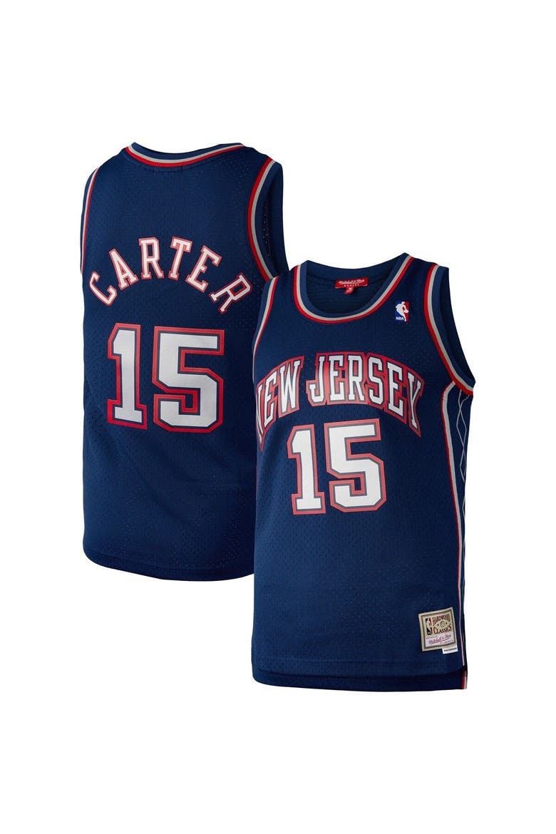 Women's Mitchell & Ness Vince Carter Navy New Jersey Nets Hardwood Classics 2006 Swingman Jersey, Main, color, Navy