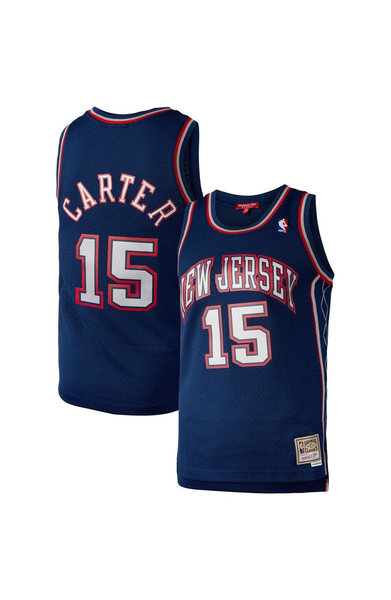 Mitchell & Ness Women's Mitchell & Ness Vince Carter Navy New Jersey Nets Hardwood Classics 2006 Swingman Jersey, Main, color, Navy