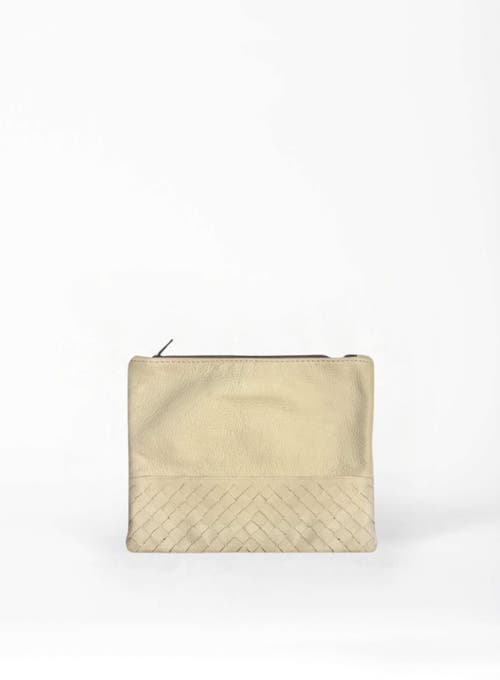 Deux Mains Woven Pouch In Brown