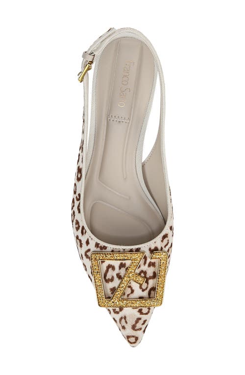 Franco Sarto Racer Slingback Pointed Toe Pump In Cream