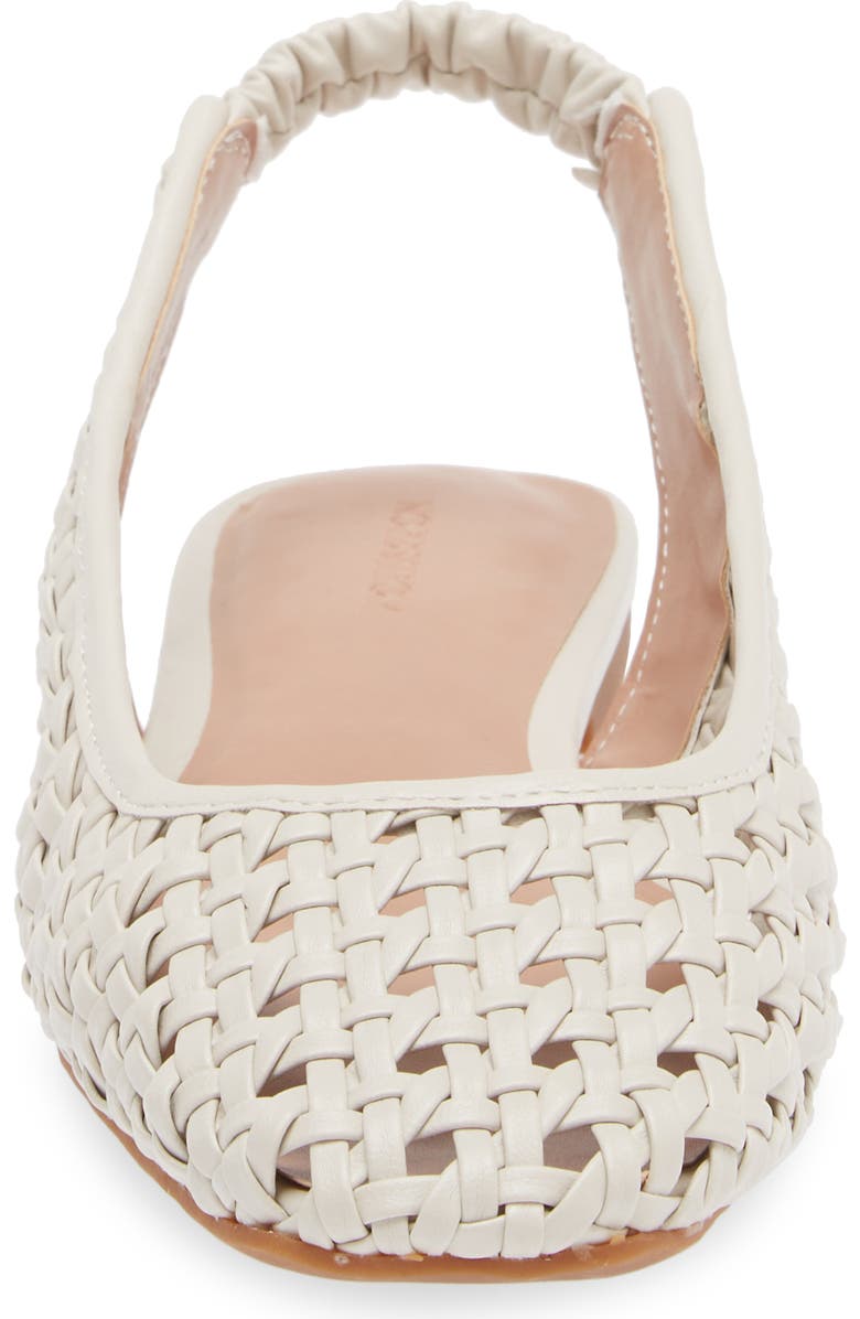 Nordstrom Arabella Woven Slingback Flat, Alternate, color, Ivory Shell