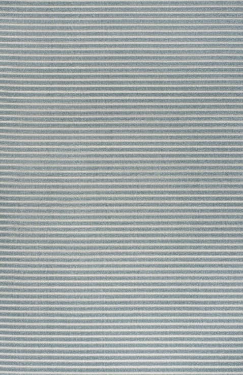 Aarhus High-Low Minimalist Scandi Striped Indoor/Outdoor Area Rug