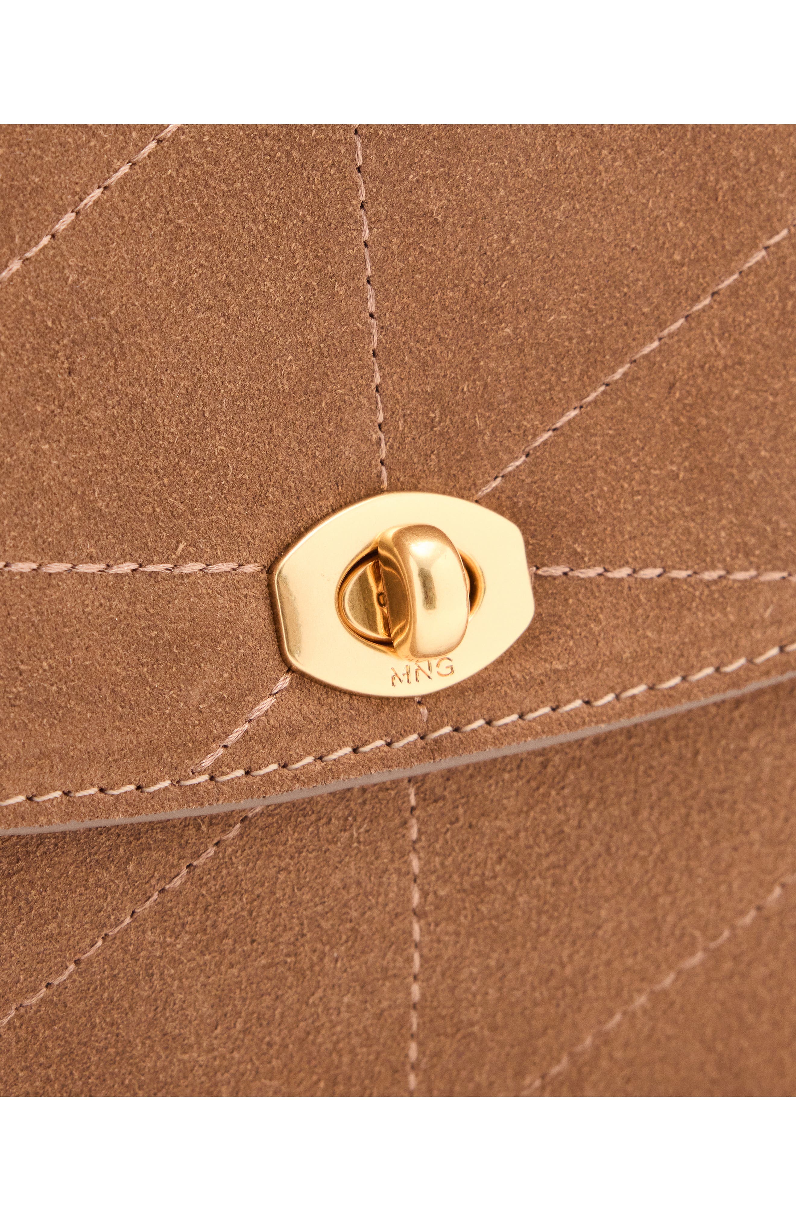 Suede Convertible Shoulder Bag, Alternate, color, MEDIUM BROWN