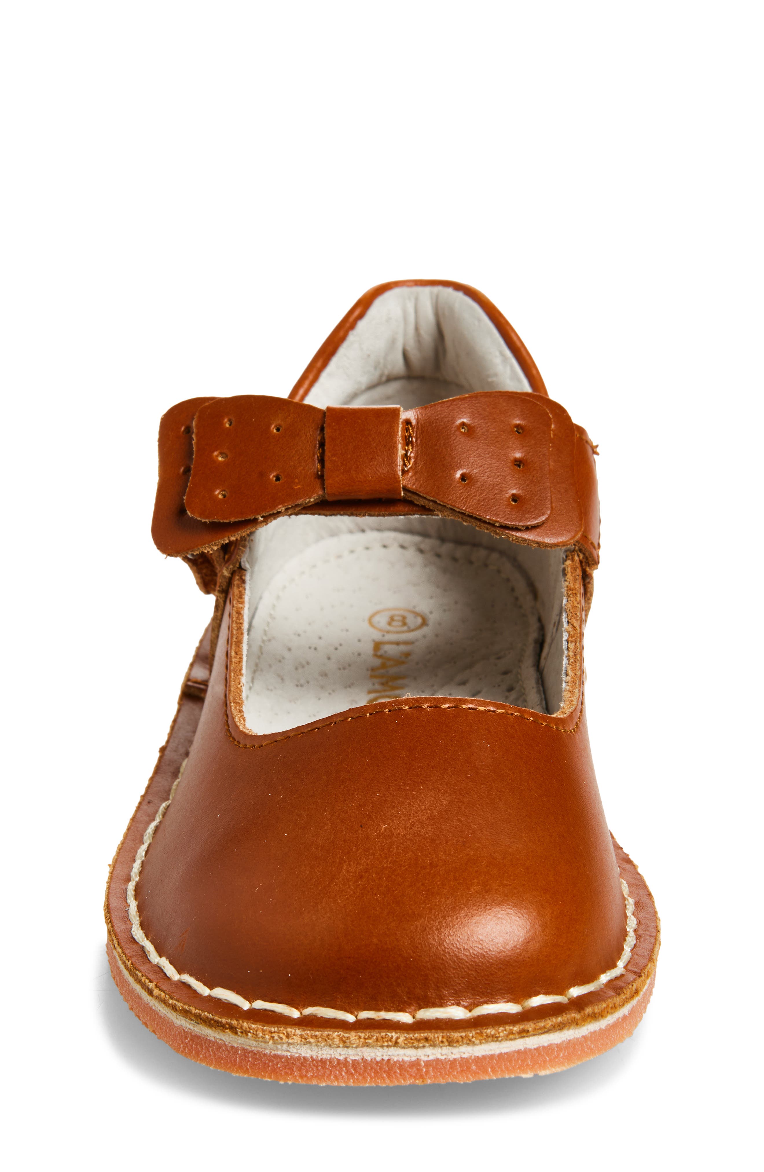 L
AMOUR Iris Bow Mary Jane Flat, Alternate, color, Cognac