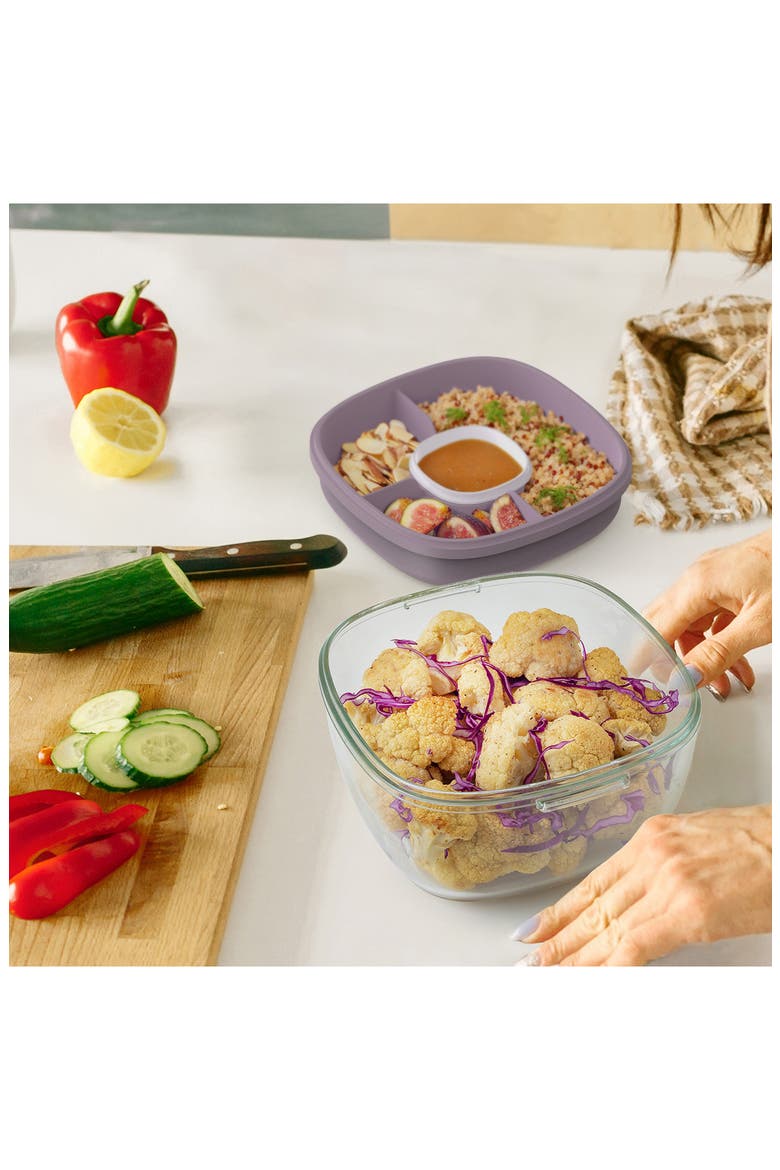 All-in-One Glass Salad Container, Alternate, color, LAVENDAR