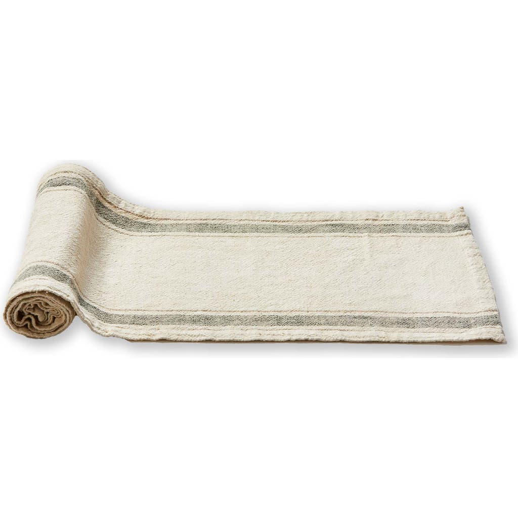 Tag Aspen Stripe Cotton Table Runner Beige For Christmas Decor In Multi