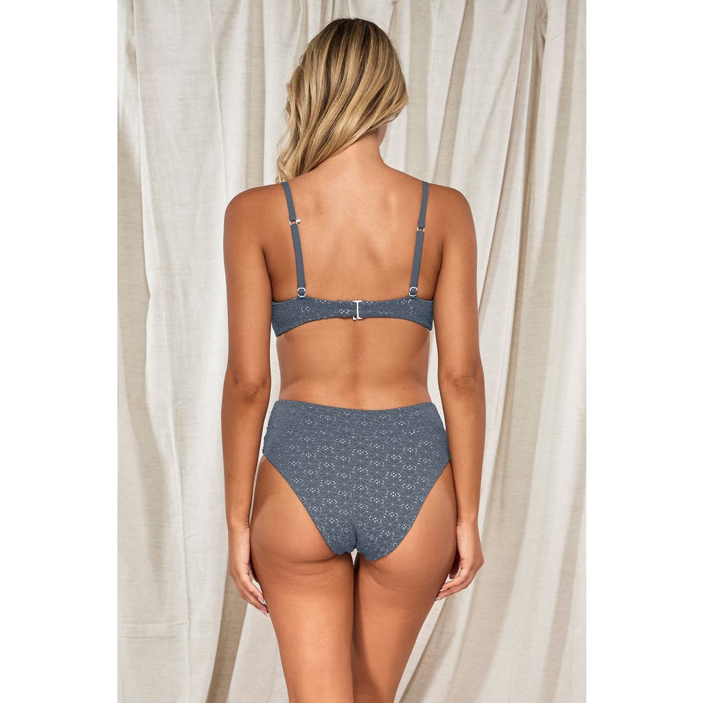 Swim Systems Delfina V Front In Dusk Daisy Eyelet