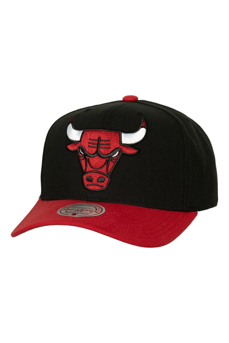 Men's Mitchell & Ness Black/Red Chicago Bulls Soul XL Logo Pro Crown Snapback Hat, Main, color, Black