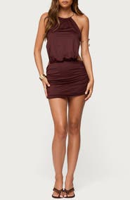 EDIKTED Anira Chain Open Back Minidress