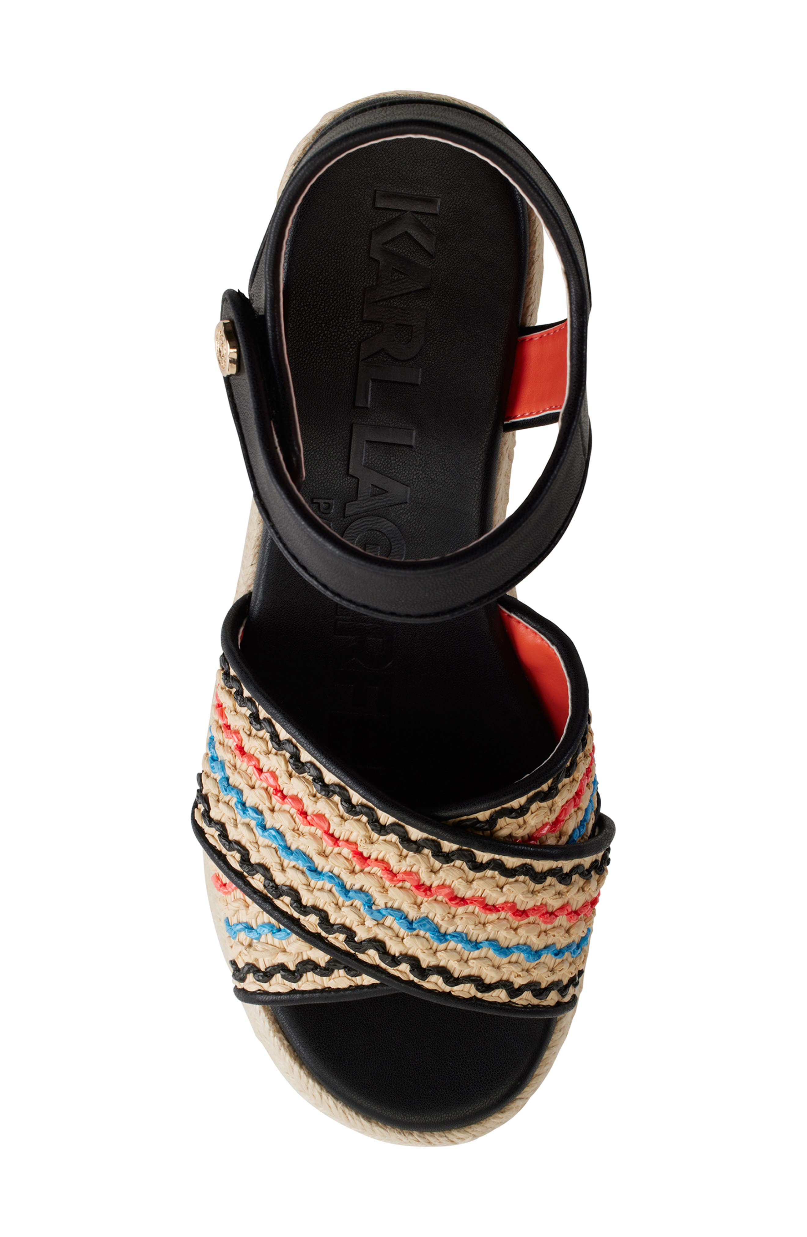 KARL LAGERFELD PARIS Celeste Platform Wedge Sandal, Alternate, color, Natural