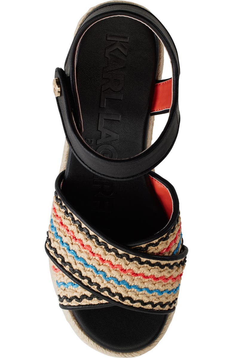 KARL LAGERFELD PARIS Celeste Platform Wedge Sandal, Alternate, color, Natural