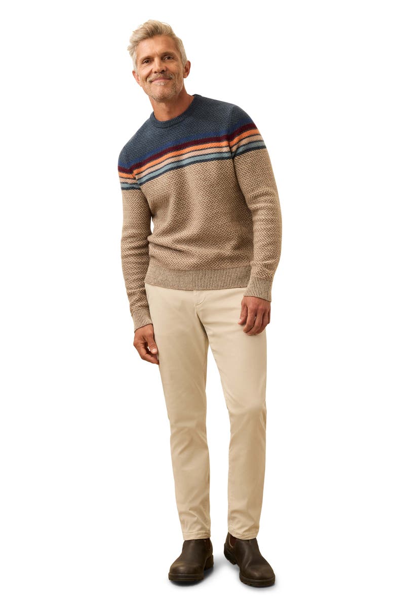 Faherty Donegal Crewneck Wool Sweater, Alternate, color, Twilight Sky Ombre