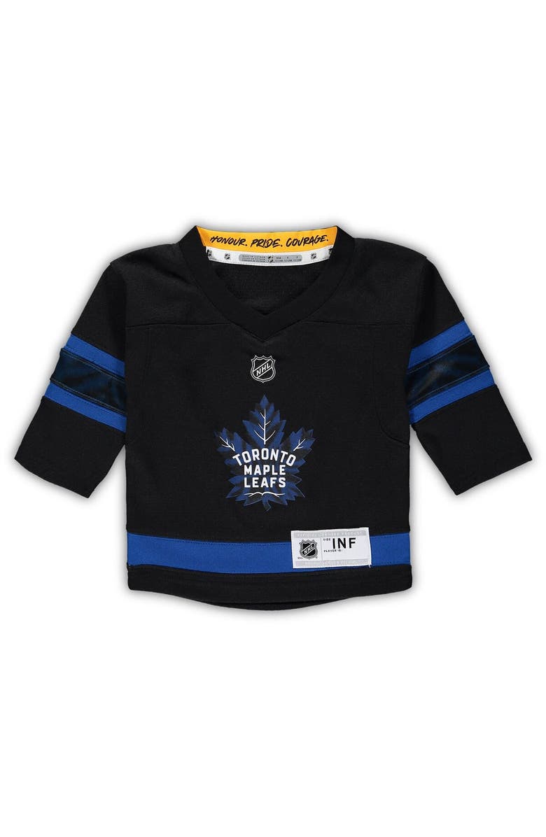 Outerstuff Infant Black Toronto Maple Leafs Alternate Replica Team Jersey, Alternate, color, 