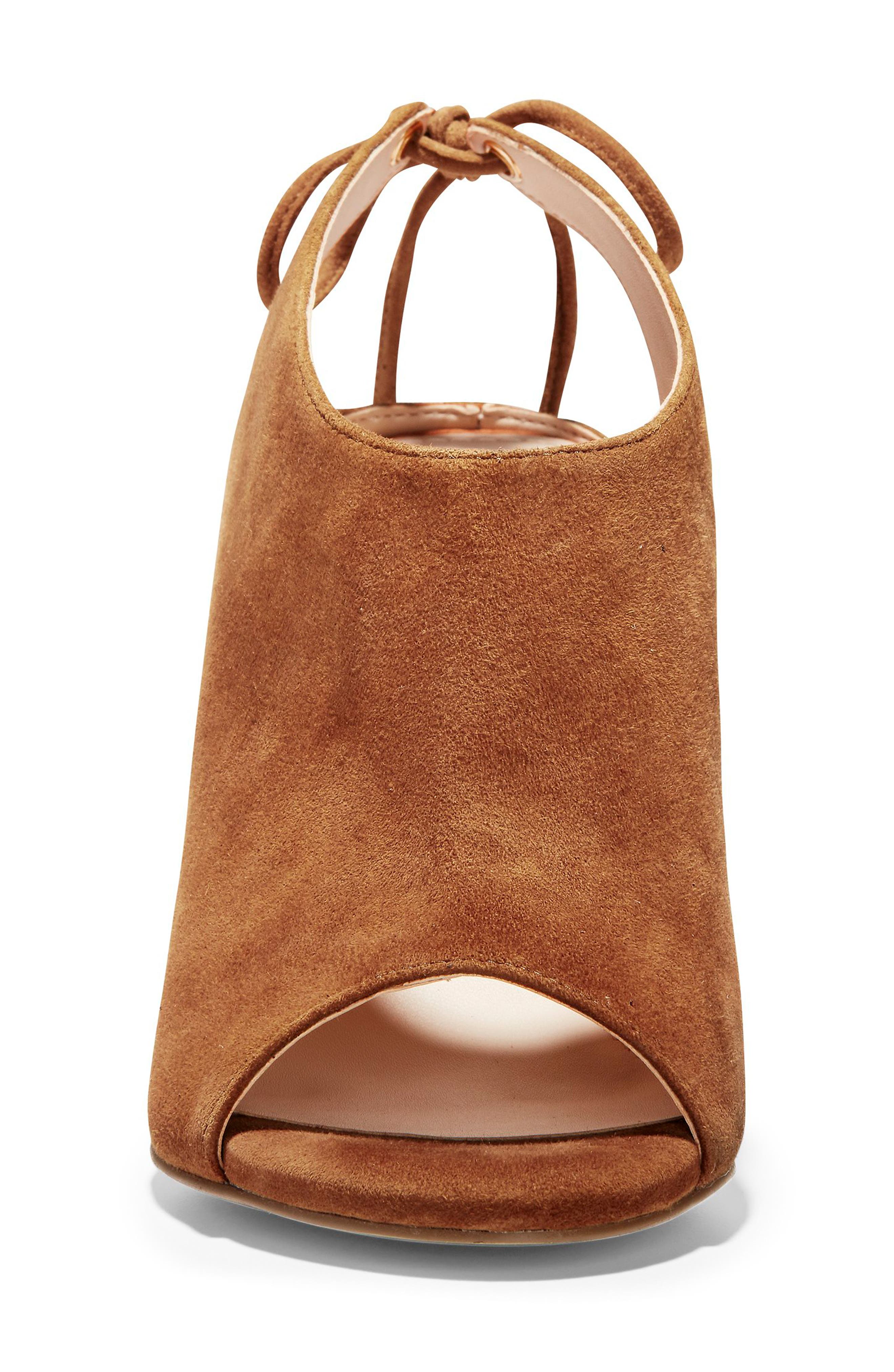 Emmett Tie Back Sandal, Alternate, color, BRITISH TAN SUEDE