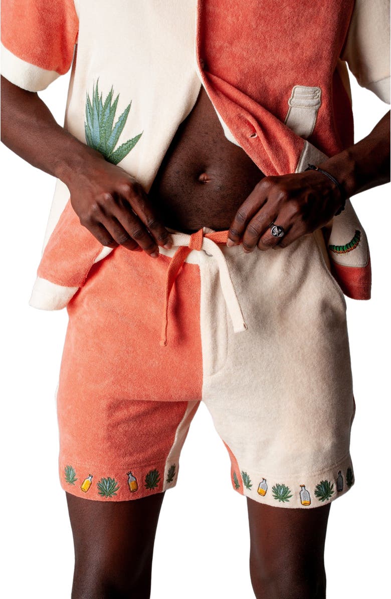 Tombolo '¡Gusanito!' Cabana Shorts, Alternate, color, Parchment/Pink Adobe