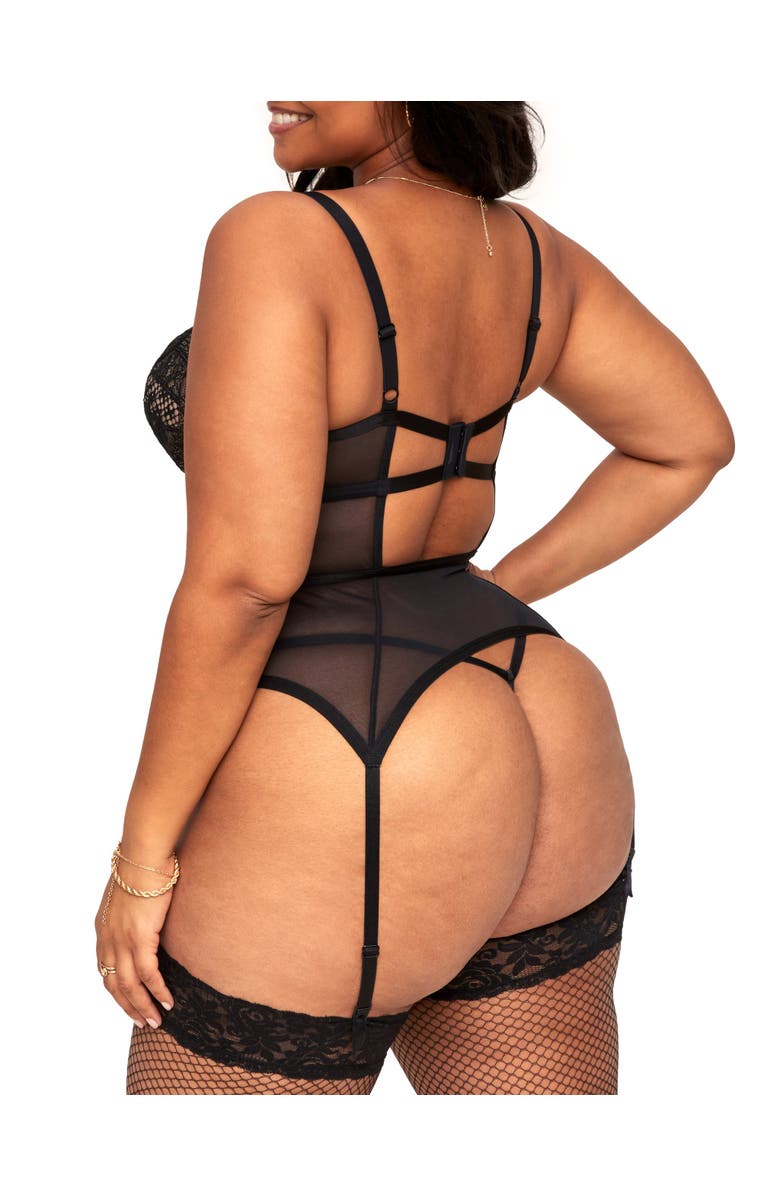 Adore Me Naya Unlined Bustier & G-String Set, Alternate, color, 
