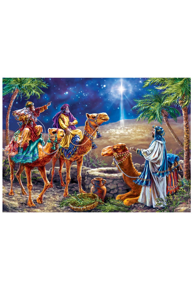 Three Magi 500 Piece Glitter Puzzle, Alternate, color, Multicolor