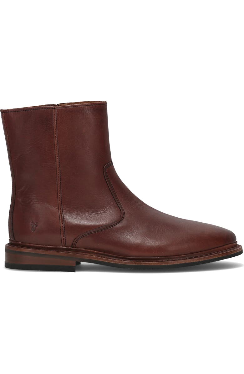 Frye Paul Zip-Up Boot, Alternate, color, Brown