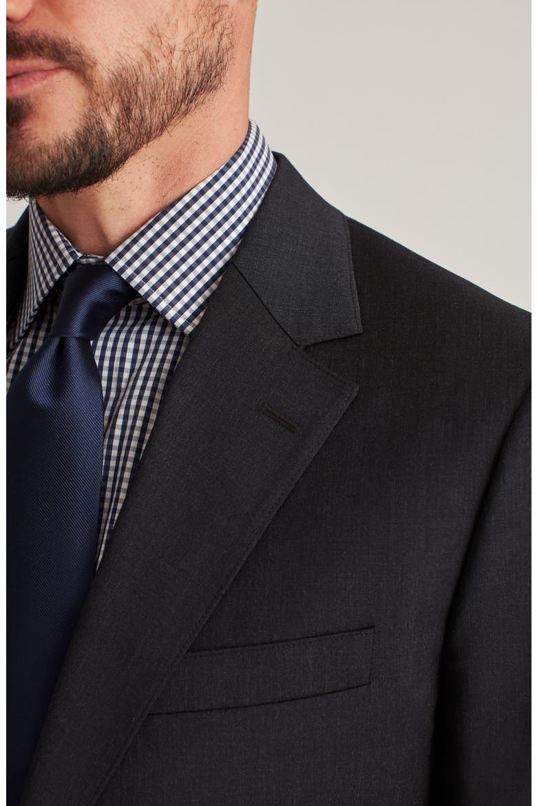 Jetsetter Slim Fit Charcoal Grey Stretch Wool Suit Jacket, Alternate, color, CHARCOAL