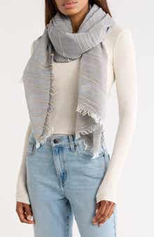 Two-Tone Stripe Textured Scarf